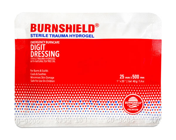 Burnshield Sterile Trauma Hydrogel Digit Dressing 25MM x 500MM