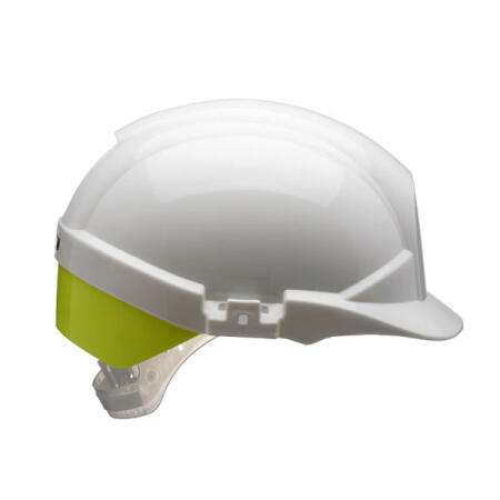 Centurion Reflex Safety Wheel Ratchet Helmet With Hi-Vis Yellow Rear  White