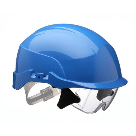 Centurion Spectrum Safety Helmet With Integrated Eye Protection Blue