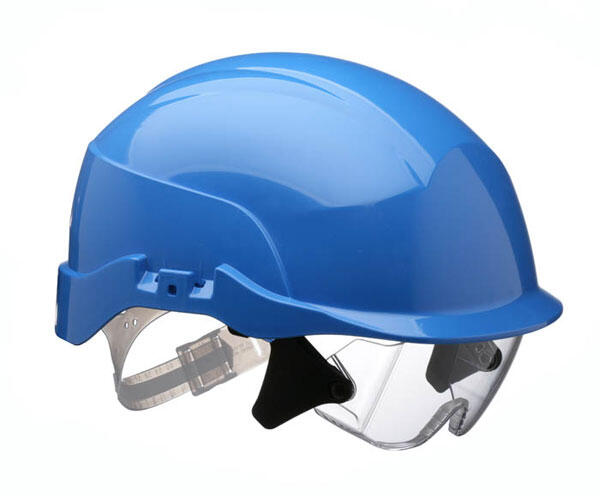 Centurion Spectrum Safety Helmet With Integrated Eye Protection Blue