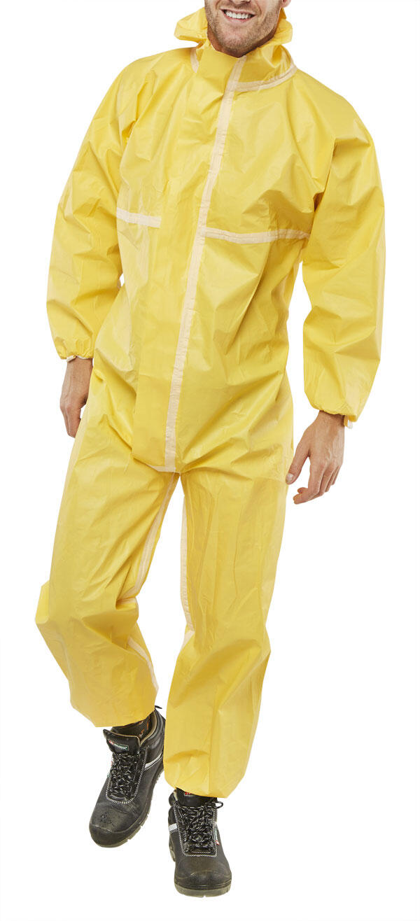 Beeswift Disposable Coverall Microporous Type 4/5/6 Yellow