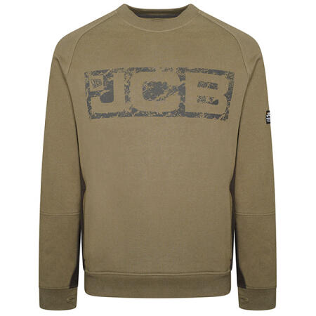 Jcb Workwear Trade Crew Sweatshirt Olive Green
