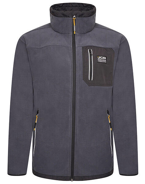 Jcb Workwear Trade Fleece Jacket Full Zip Steel Blue