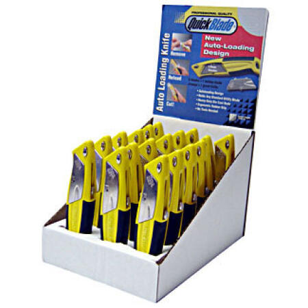 Phc Retail Display Stand With 18 Auto Loading Knives Yellow
