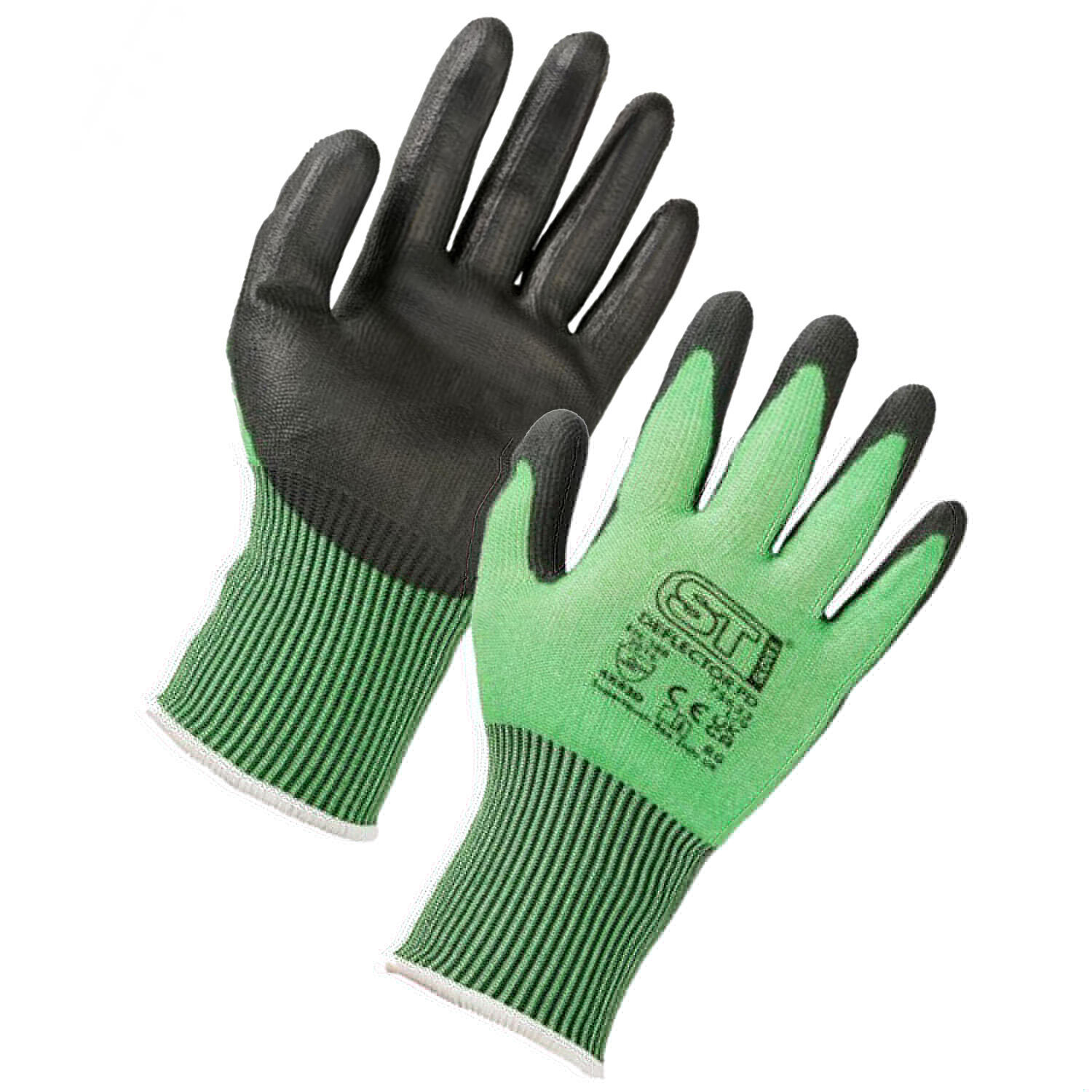 Supertouch Green Deflector PD Cut Resistant PU Gloves