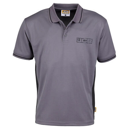 Jcb Workwear Trade Performance Polo Shirt Grey / Black