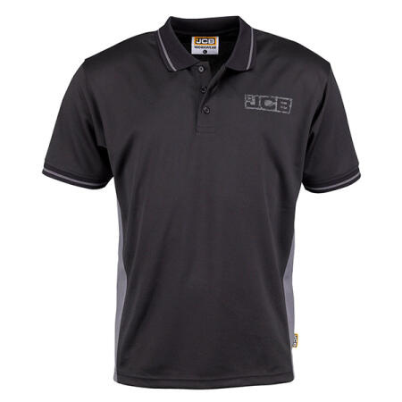 Jcb Workwear Trade Performance Polo Shirt Black/Grey