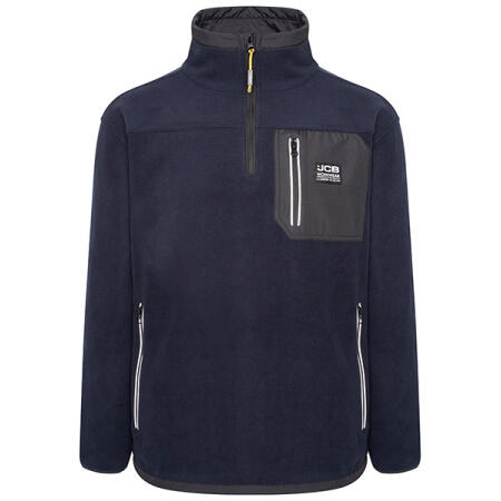 Jcb Workwear Trade Heavyweight 1/4 Zip Tech Fleece Navy Blue