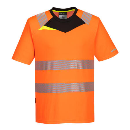 DX413 DX4 Hi-Vis T-Shirt S/S  Orange/Black