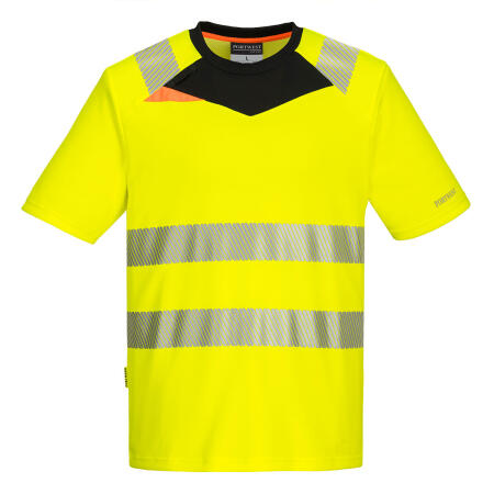 DX413 DX4 Hi-Vis T-Shirt S/S  Yellow/Black