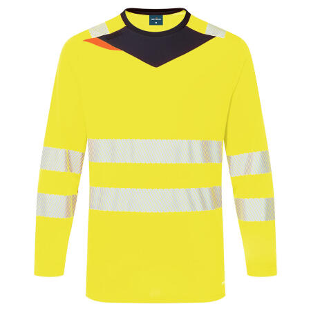 DX416 DX4 Hi-Vis T-Shirt L/S Yellow/Black