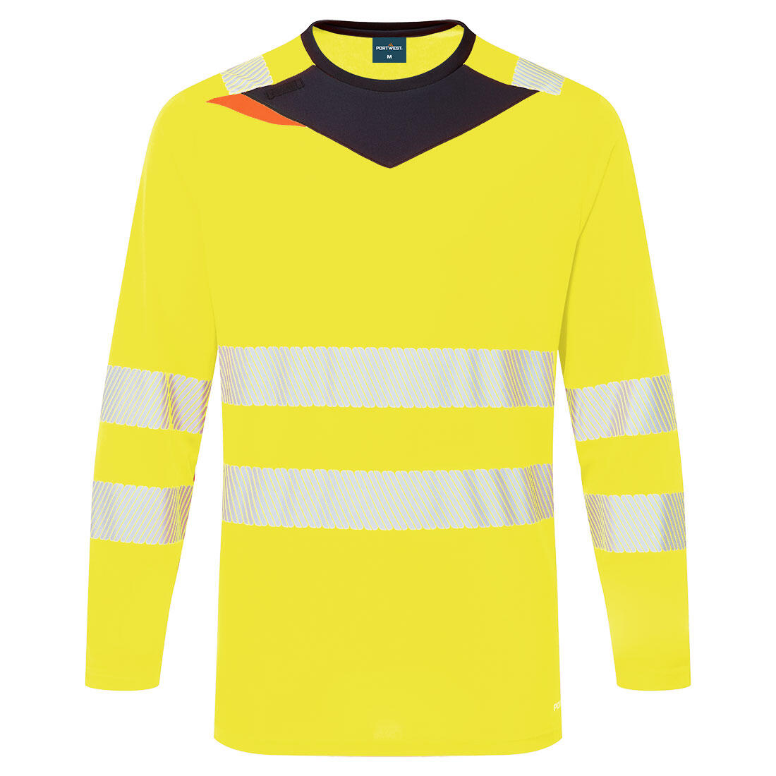 DX416 DX4 Hi-Vis T-Shirt L/S Yellow/Black