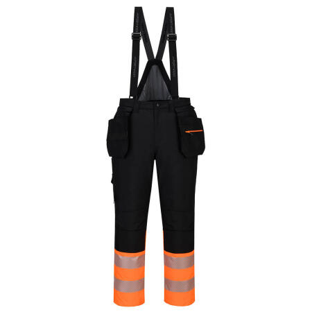 DX437 DX4 Hi-Vis Class 1 Winter Bib and Brace Orange/Black
