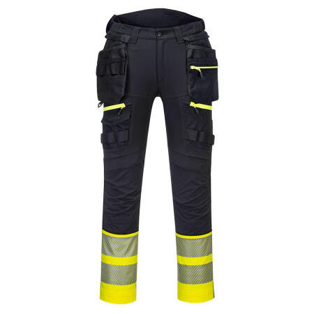 DX445 DX4 Hi-Vis Detachable Holster Pocket Class 1 Trousers Yellow/Black