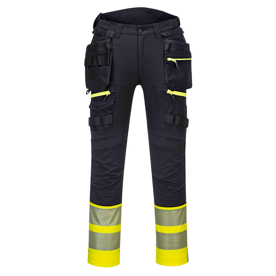DX445 DX4 Hi-Vis Detachable Holster Pocket Class 1 Trousers Yellow/Black