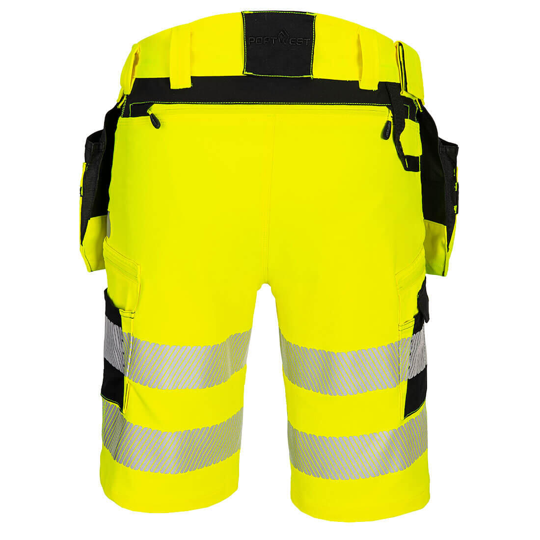 DX446 DX4 Hi-Vis Holster Pocket Shorts Yellow/Black - Image 2