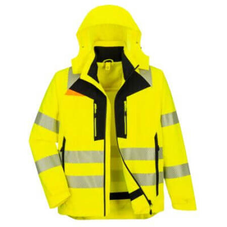 DX466 DX4 Hi-Vis 4-in-1 Jacket Yellow/Black
