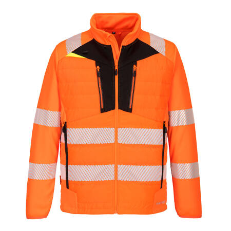 DX473 DX4 Hi-Vis Hybrid Baffle Jacket Orange/Black