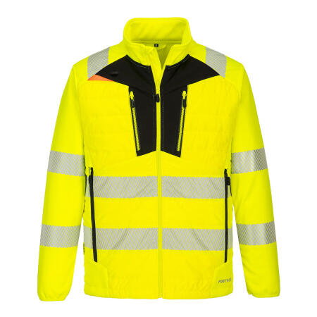 DX473 DX4 Hi-Vis Hybrid Baffle Jacket Yellow/Black