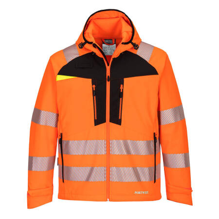 DX475 DX4 Hi-Vis Softshell (3L) Orange/Black