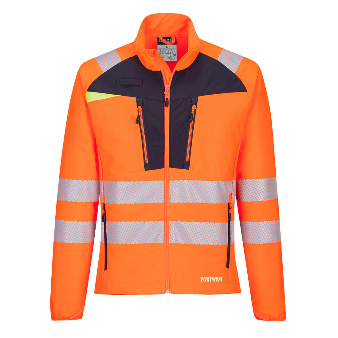 DX481 DX4 Hi-Vis Lightweight Stretch Work Jacket Orange/Black