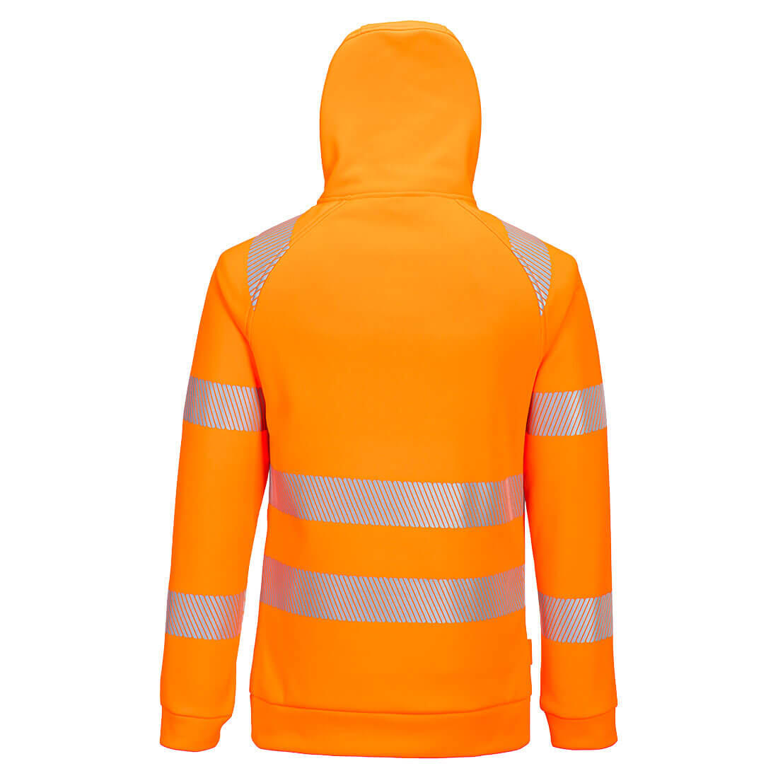 DX482 DX4 Hi-Vis 1/4 Zip Hoodie Orange/Black - Image 2
