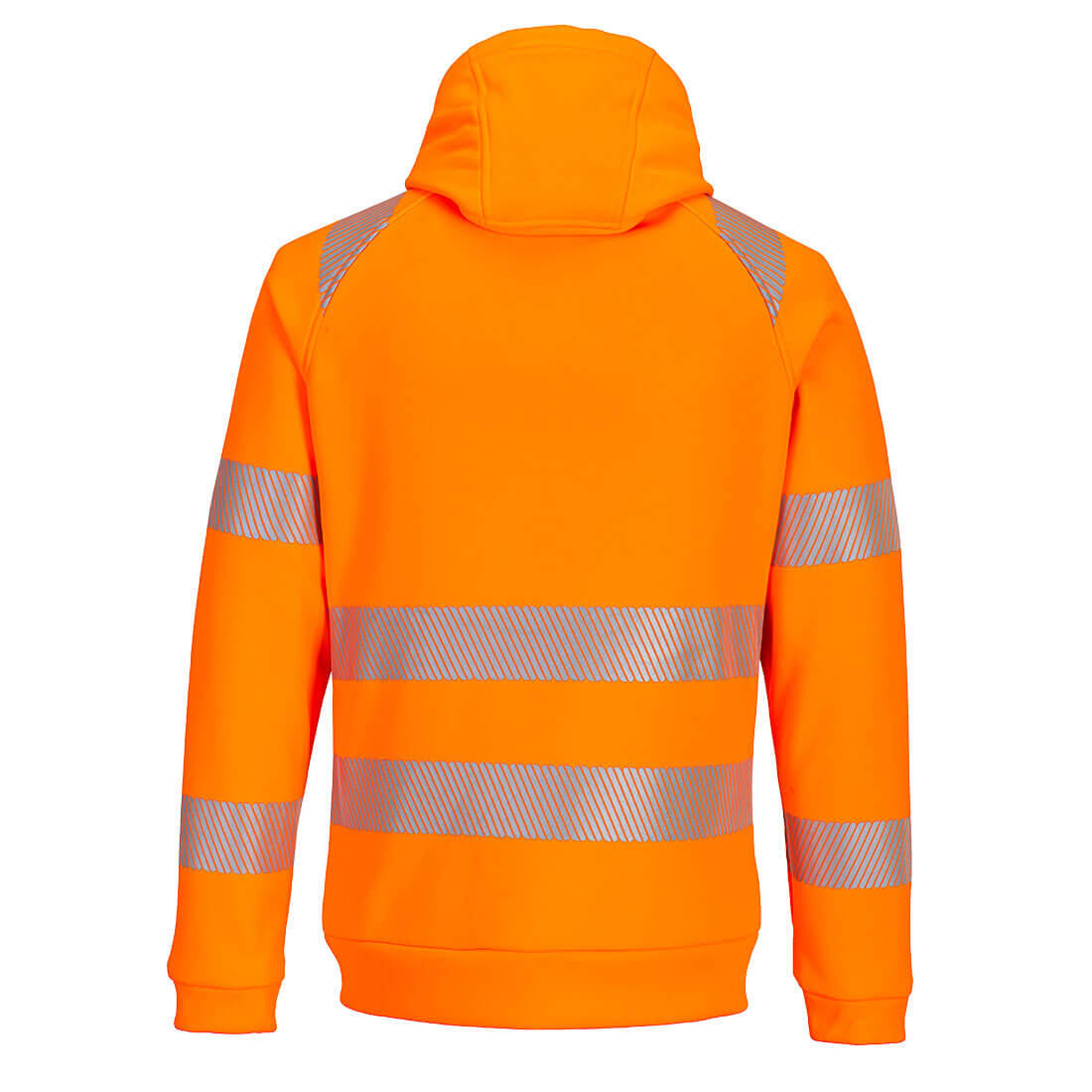 DX484 DX4 Hi-Vis Zip Hoodie Orange/Black - Image 2