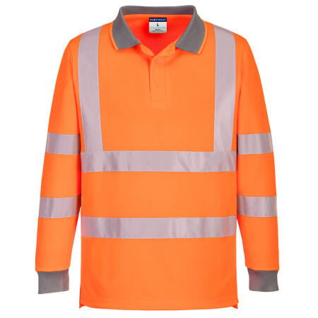 Portwest EC11 Eco Hi-Vis Polo Shirt L/S (6 Pack)  Orange