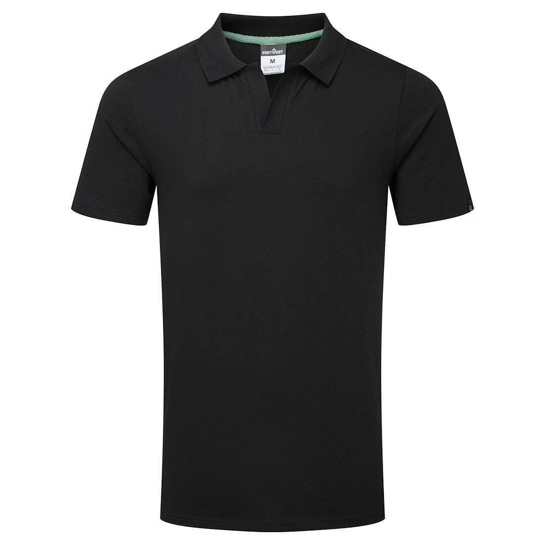 EC210 Organic Cotton Recyclable Polo Shirt S/S Black