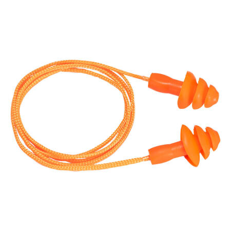 EP04 Reusable Corded TPR Ear Plugs (50 Pairs) Orange