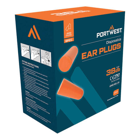 EP21 Ear Plug Dispenser Refill Pack (500 Pairs) Orange