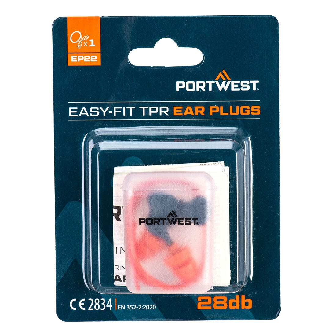 EP22 Easy Fit TPR Corded (1 Pair) Orange