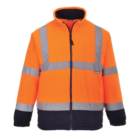 ES251 ES1 Essential Hi-Vis Contrast Fleece Orange/Navy
