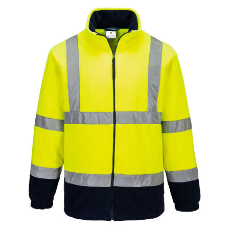 ES251 ES1 Essential Hi-Vis Contrast Fleece Yellow/Navy