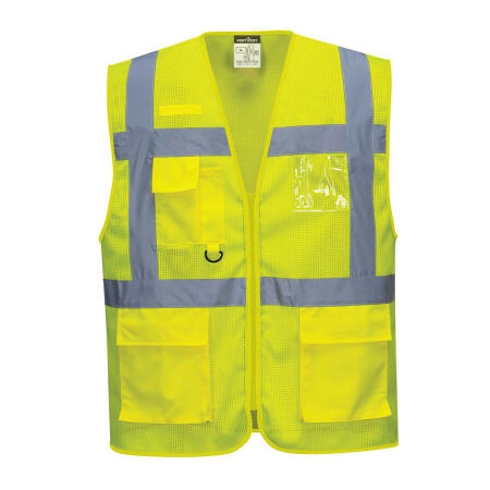 ES376 ES1 Essential Hi-Vis Mesh Executive Vest Yellow