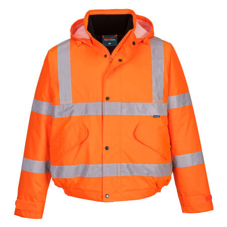 ES463 ES1 Essential Hi-Vis Winter Bomber Jacket Orange