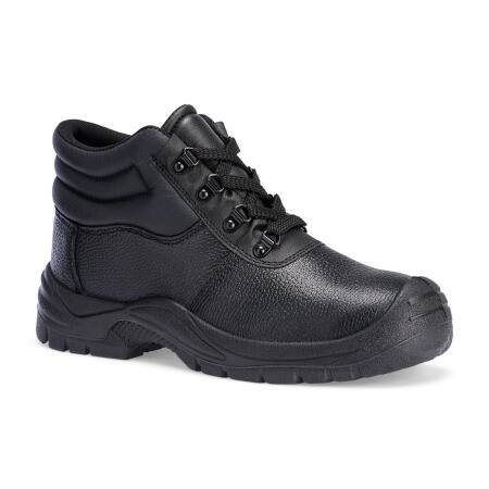 ESF01 Steel Leather Mid Boot S1P FO Black