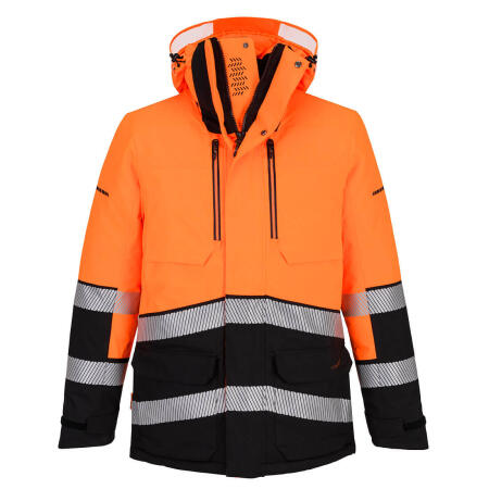 EV401 EV4 Hi-Vis Expedition Parka Jacket Orange/Black
