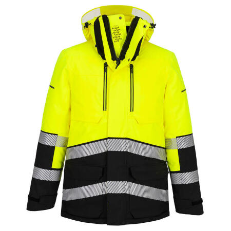 EV401 EV4 Hi-Vis Expedition Parka Jacket Yellow/Black