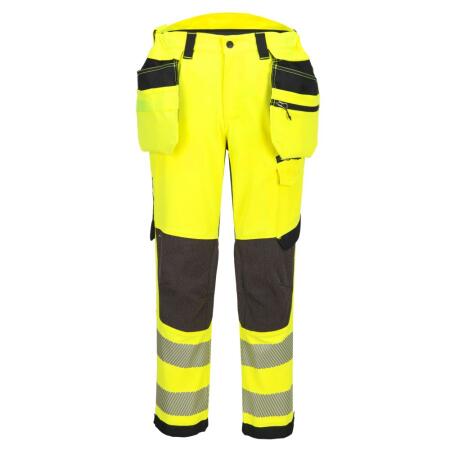 EV448 EV4 Hi-Vis Stretch Detachable Holster Class 2 Trousers Yellow/Black Tall