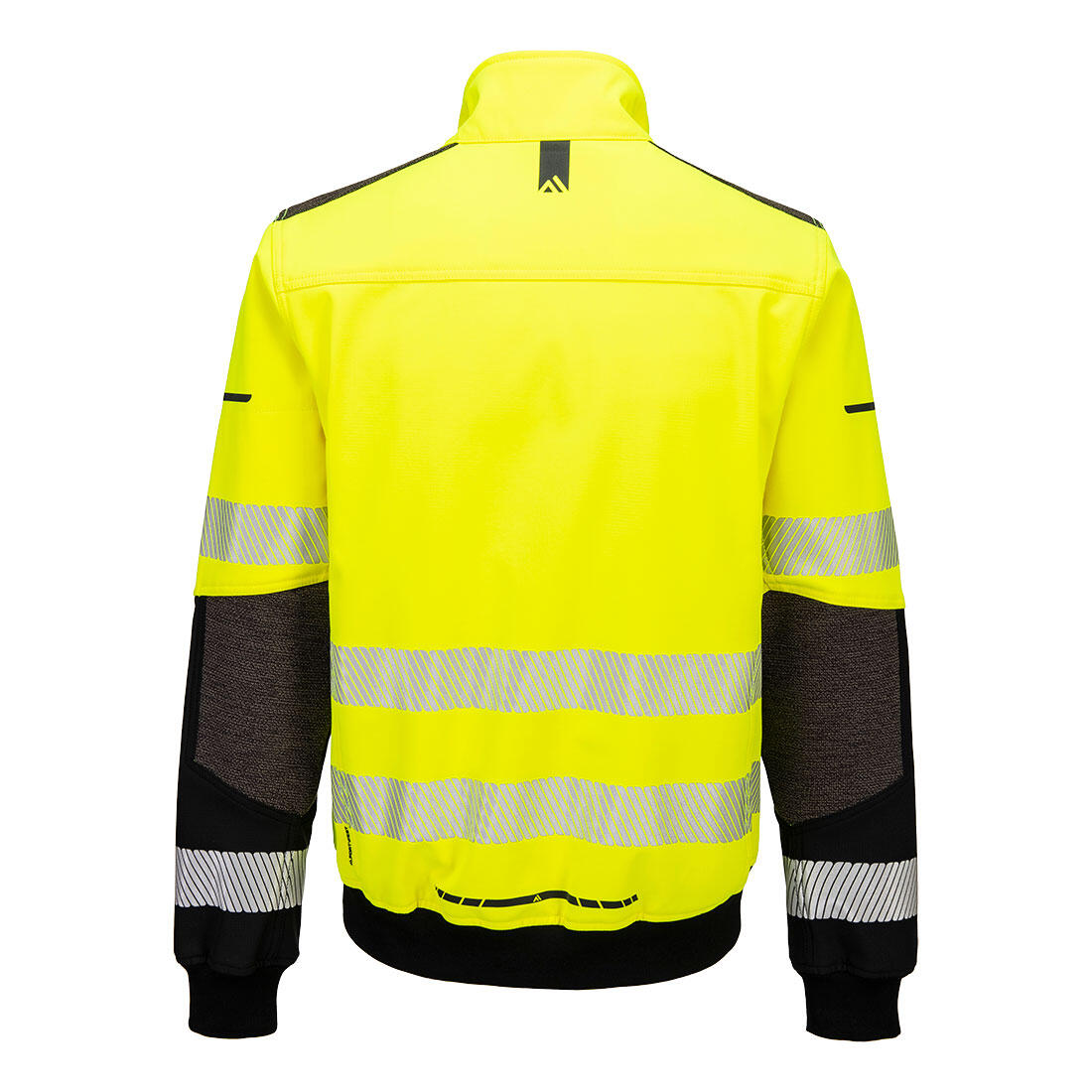 EV468 EV4 Hi-Vis Softshell Bomber (3L) Yellow/Black - Image 2