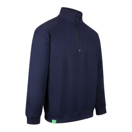 Beeswift Envirowear Recyclable Quarter Zip Sweatshirt Navy Blue
