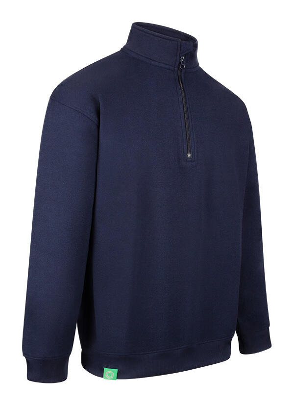 Beeswift Envirowear Recyclable Quarter Zip Sweatshirt Navy Blue