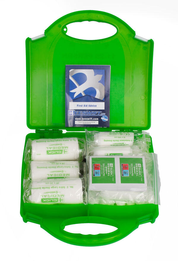 Click Medical 11-25 Person Hsa Irish First Aid Kit With Eyewash And Burn Dressings Green - Image 2