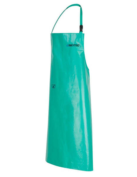 Skytec Chemmaster Chemical Splash Pvc Apron 48"X36" Green - Image 2
