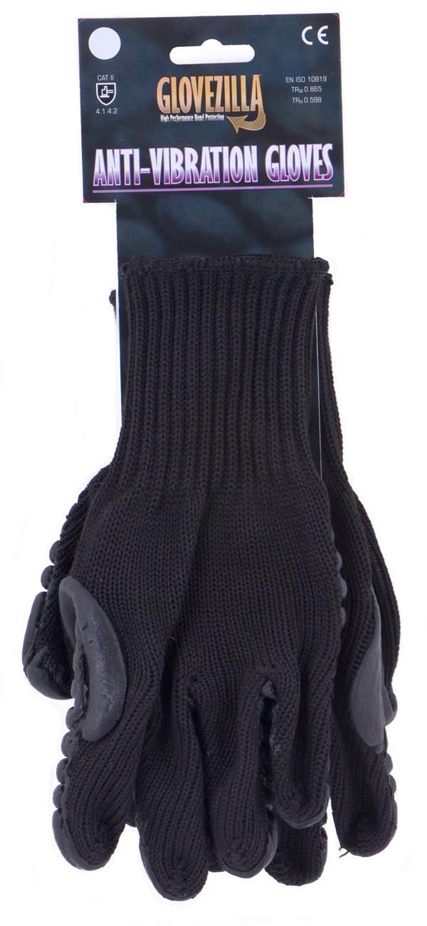 Beeswift Glovezilla Anti Vibration Gloves Black - Image 2