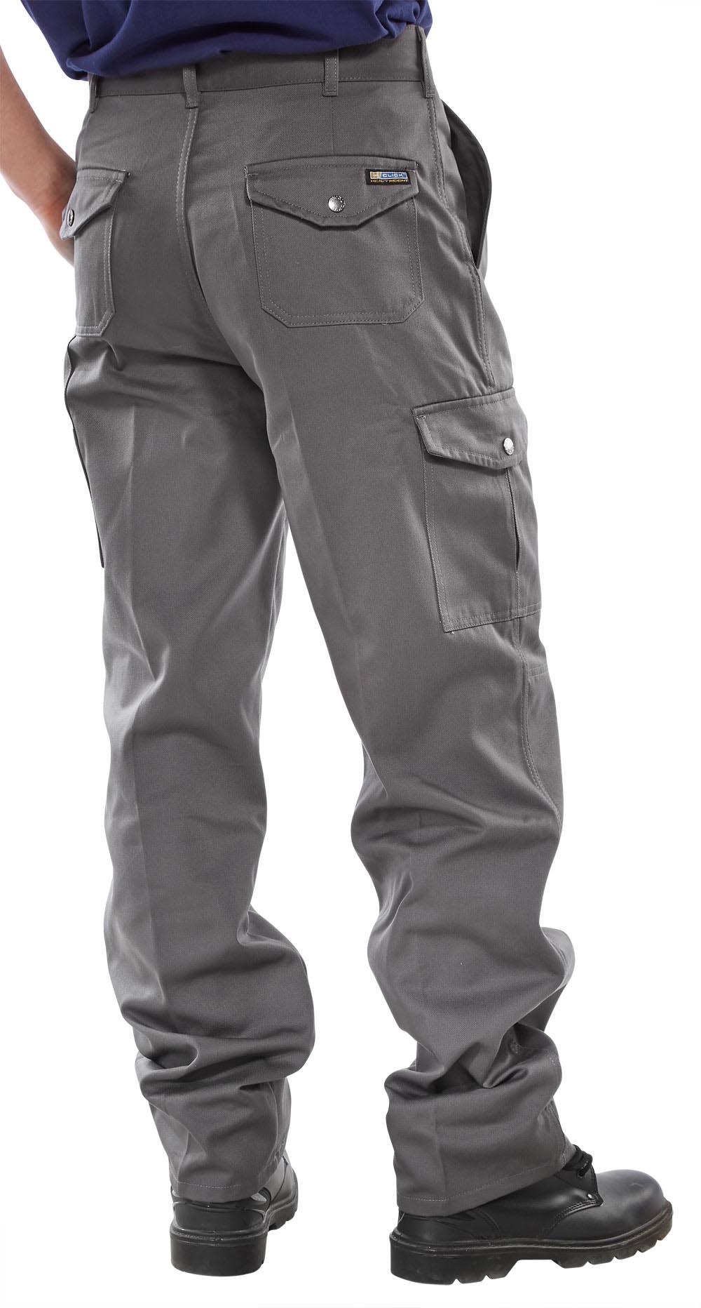 Beeswift Heavyweight Drivers Trousers Grey - Image 2