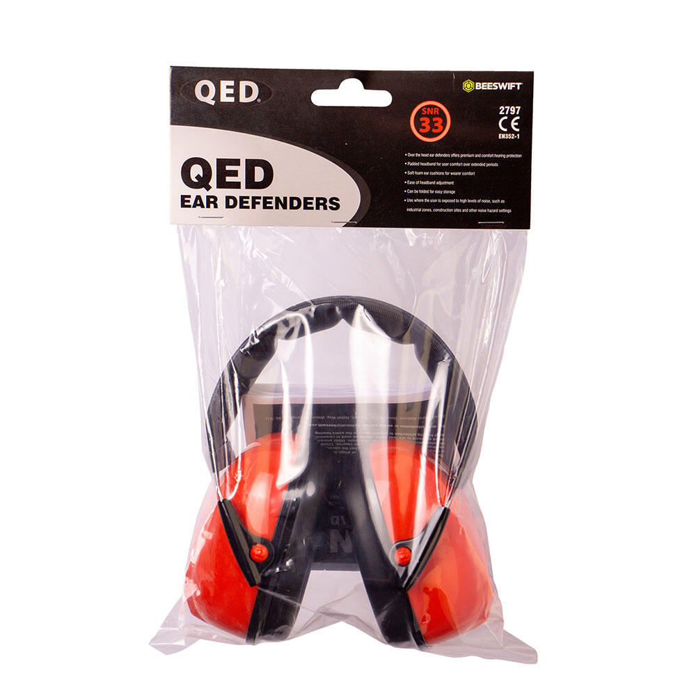 Beeswift Qed Snr33 Comfort Ear Defenders Red - Image 2