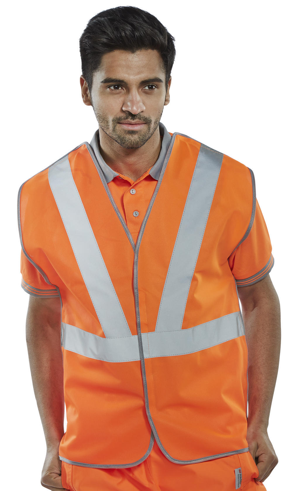 Beeswift Hi-Vis Rail Spec Vest (Polyester) Orange - Image 2