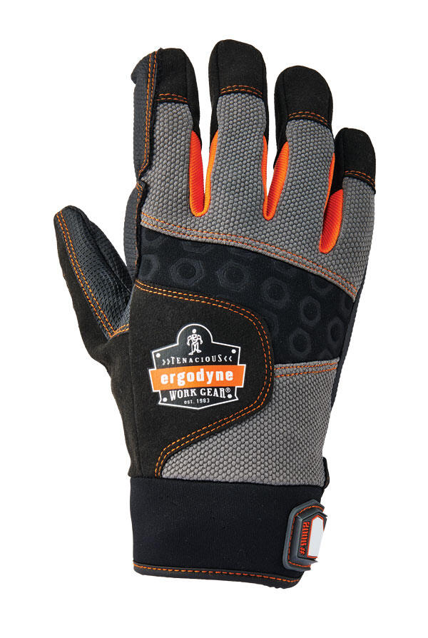 Ergodyne Full Finger Anti Vibration Glove Black/Grey